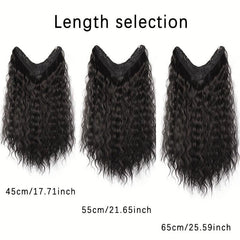 Long Curly Hair Pieces Synthetic Clip In Hair Extensions Natural Look