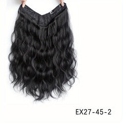 Long Curly Hair Pieces Synthetic Clip In Hair Extensions Natural Look