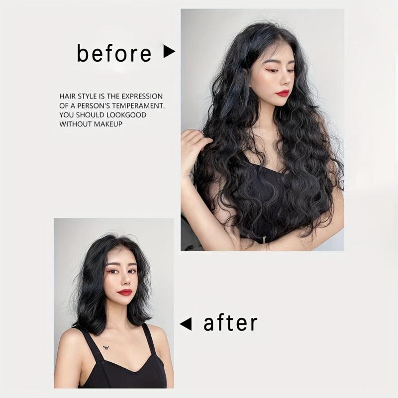 Long Curly Hair Pieces Synthetic Clip In Hair Extensions Natural Look