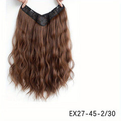 Long Curly Hair Pieces Synthetic Clip In Hair Extensions Natural Look