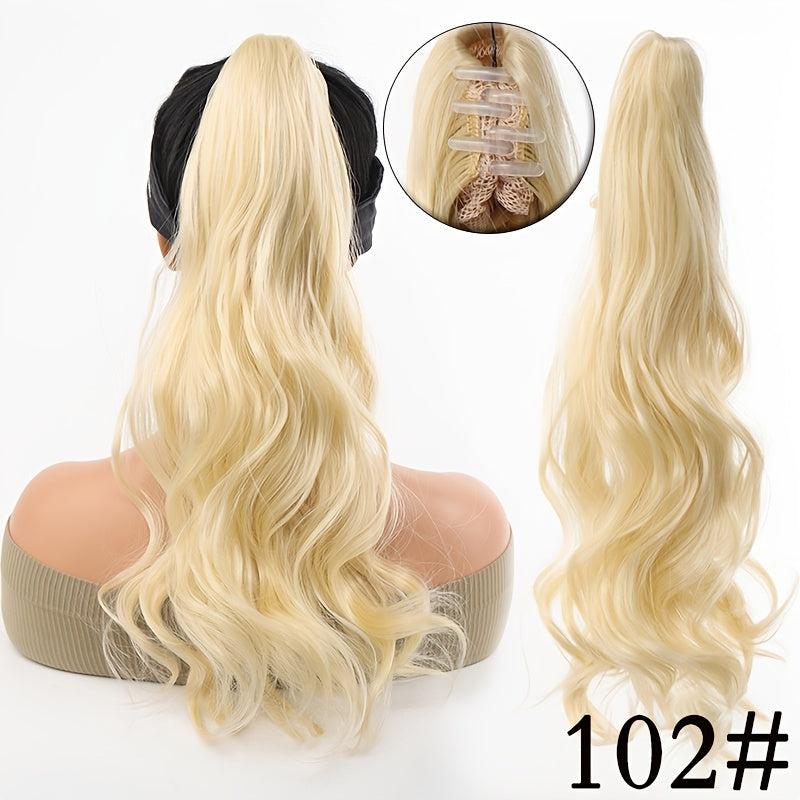 Long Curly Wavy Ponytail Extensions Synthetic Clip In Hair Extensions