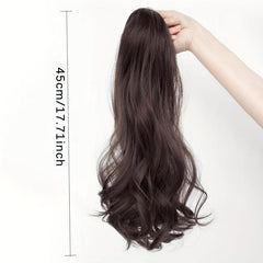 Long Curly Wavy Ponytail Extensions Synthetic Clip In Hair Extensions