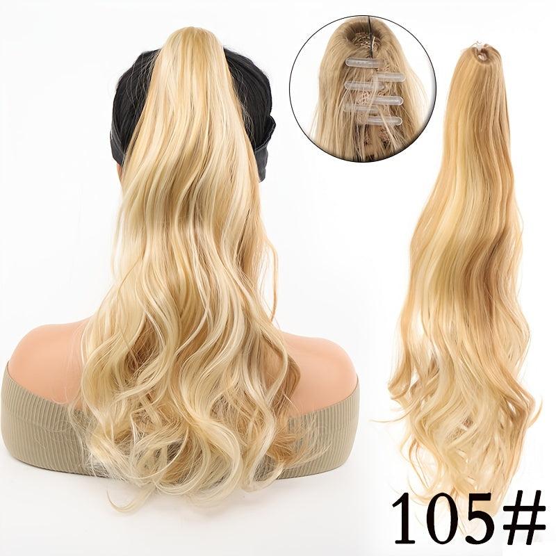 Long Curly Wavy Ponytail Extensions Synthetic Clip In Hair Extensions