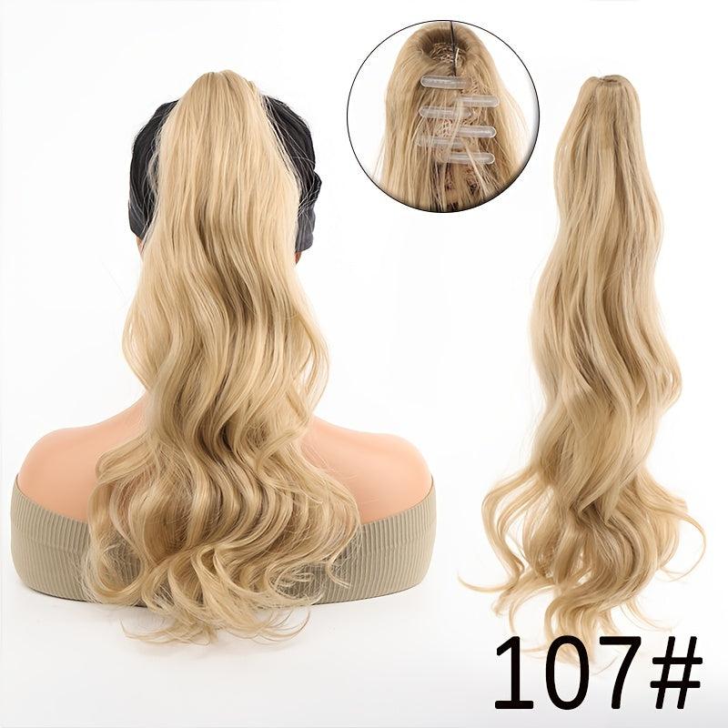 Long Curly Wavy Ponytail Extensions Synthetic Clip In Hair Extensions
