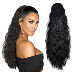 Long Curly Ponytail Extensions Synthetic Clip In Hair