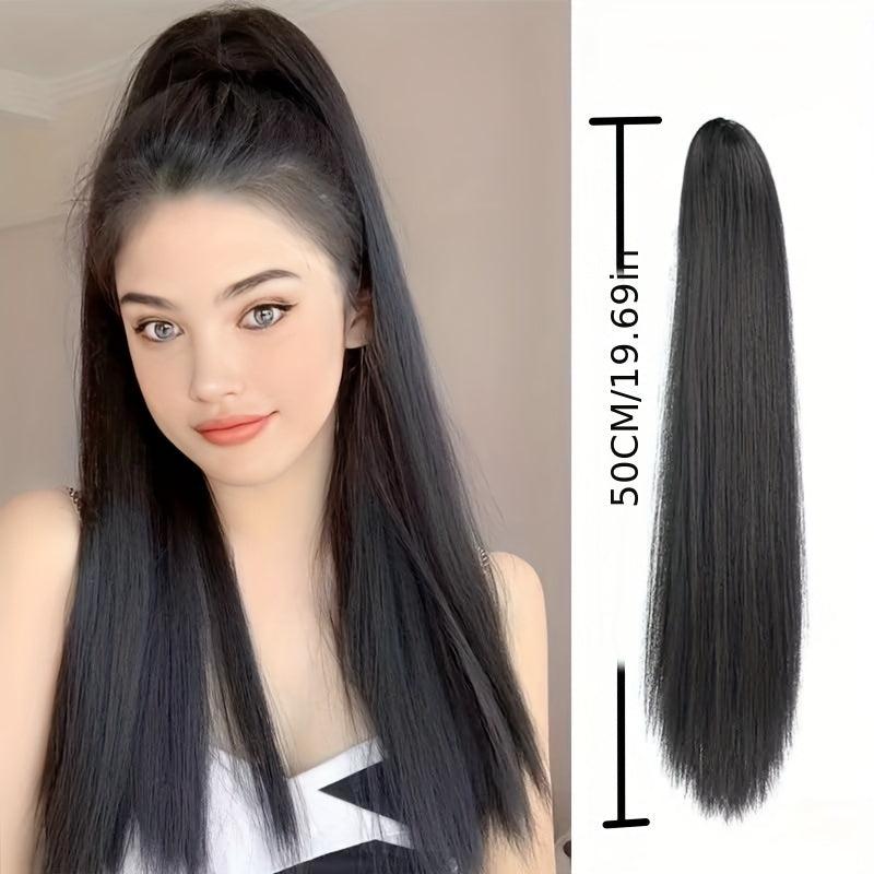 Claw Ponytail Long Straight Ponytail Extensions