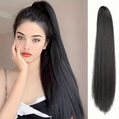 Claw Ponytail Long Straight Ponytail Extensions