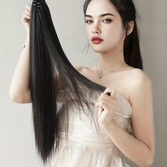 Claw Ponytail Long Straight Ponytail Extensions