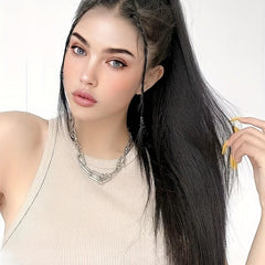Claw Ponytail Long Straight Ponytail Extensions