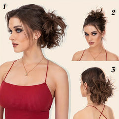 Synthetic Hair Bun Messy Hair Bun Styles High temperature Fiber
