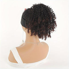 Short Afro Curly Ponytail Extension Natural Look