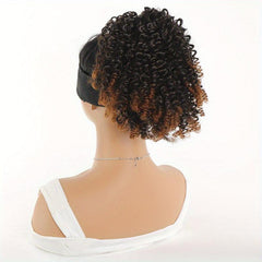 Short Afro Curly Ponytail Extension Natural Look