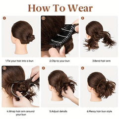 Synthetic Messy Hair Bun Comb Clip-In Hair Extensions