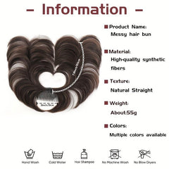 Synthetic Messy Hair Bun Comb Clip-In Hair Extensions