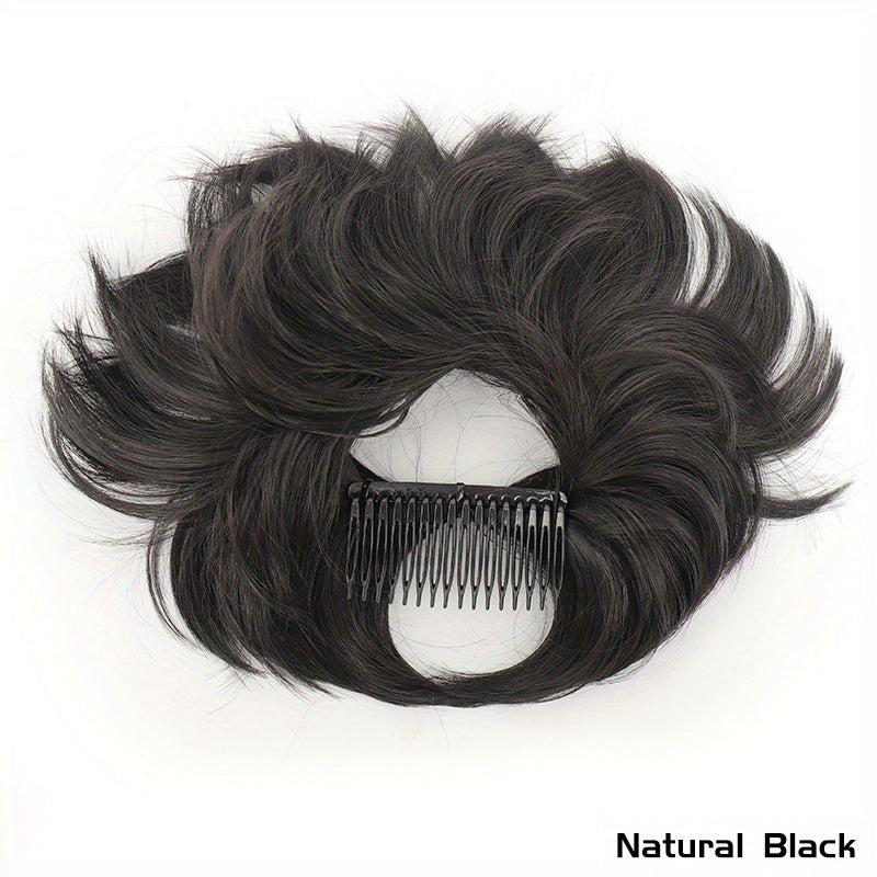 Synthetic Messy Hair Bun Comb Clip-In Hair Extensions