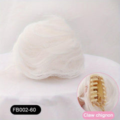 Messy Curly Hair Bun Donut Ring High Temperature Fiber Claw Hair Bun Updo