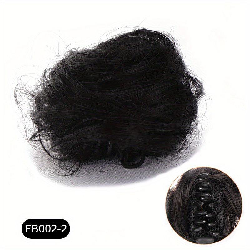 Messy Curly Hair Bun Donut Ring High Temperature Fiber Claw Hair Bun Updo