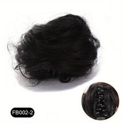 Messy Curly Hair Bun Donut Ring High Temperature Fiber Claw Hair Bun Updo