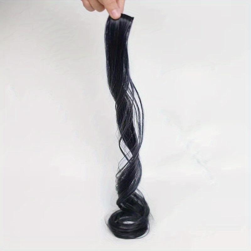 Long Curly Hair Pieces Synthetic Clip In Hair Extensions