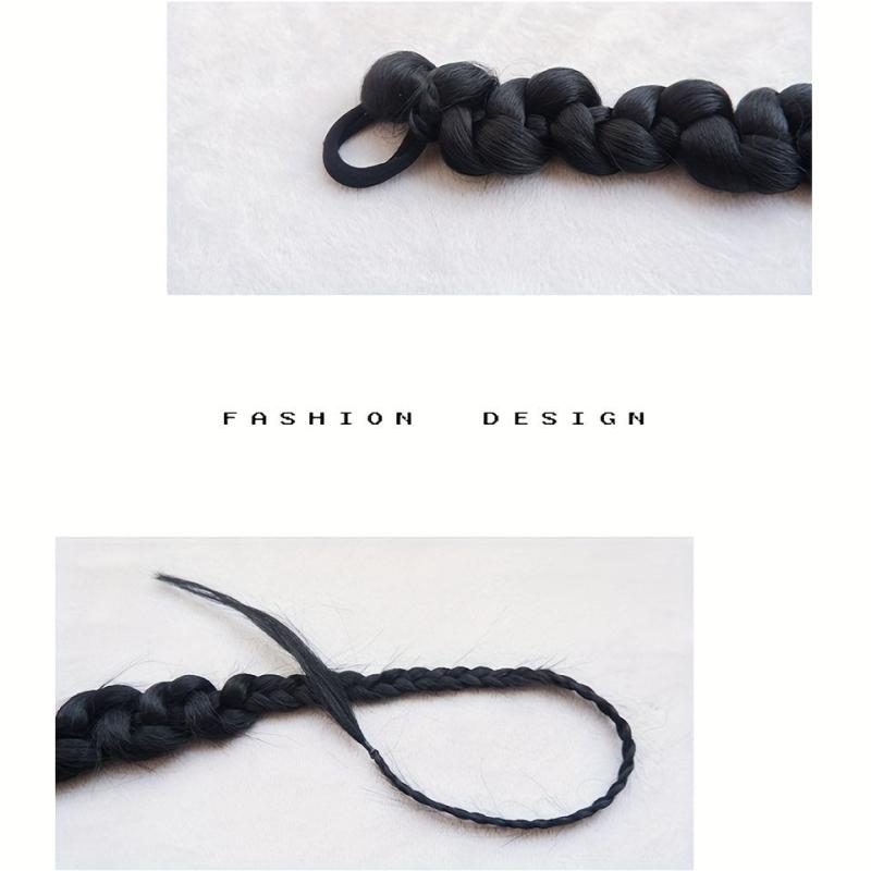 66cm Elastic Scrunchie Ponytail Extension Synthetic Braid Hair Accessory