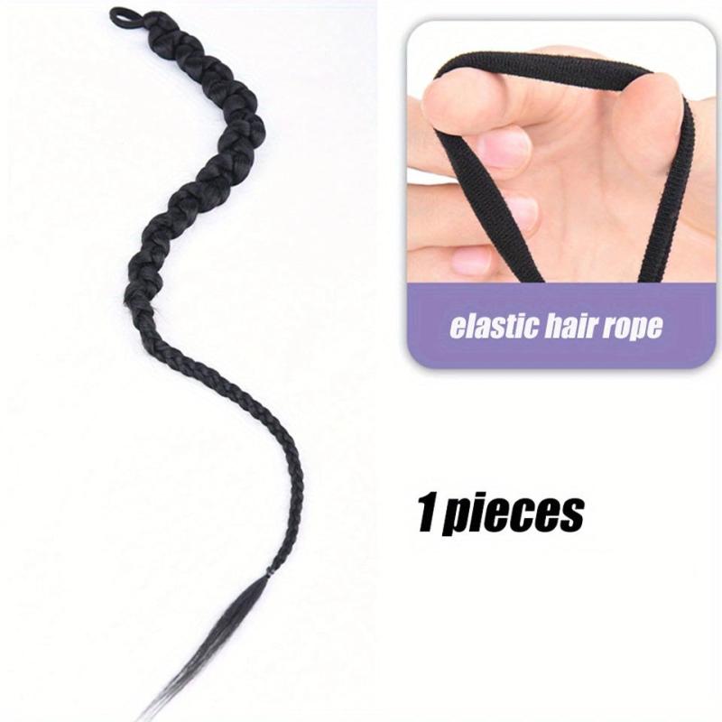 66cm Elastic Scrunchie Ponytail Extension Synthetic Braid Hair Accessory