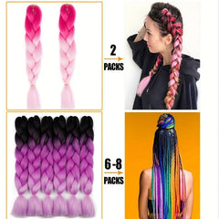 Ombre Jumbo Braid Hair Extension Synthetic Twist Crochet Braids