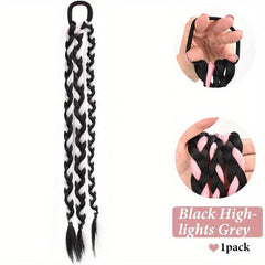 Summer Girls 45-72 cm Pink Box Braids Ponytail Extensions
