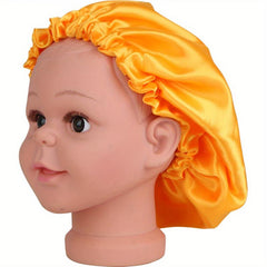 Satin Sleep Cap Bonnet Soft Comfortable Solid Color