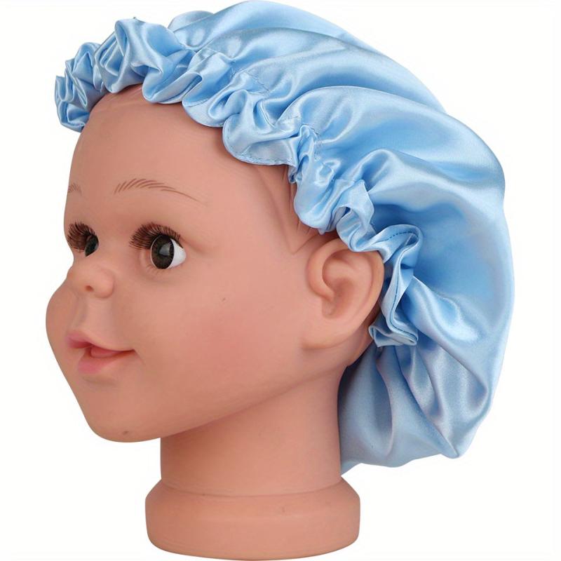 Satin Sleep Cap Bonnet Soft Comfortable Solid Color