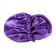 Satin Sleep Cap Bonnet Soft Comfortable Solid Color