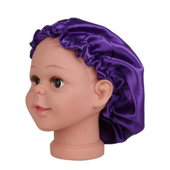Satin Sleep Cap Bonnet Soft Comfortable Solid Color
