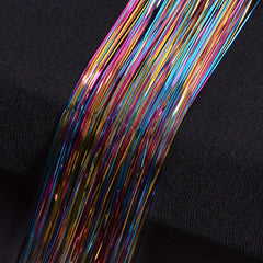 5pcs Sparkle Hair Tinsel Kit Rainbow Colored Strands Party Laser Hair