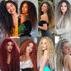3pcs Long Curly Twist Crochet Hair Extensions Synthetic Fiber Water Wav