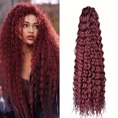 3pcs Long Curly Twist Crochet Hair Extensions Synthetic Fiber Water Wav