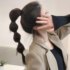 Bubble Ponytail Claw Ponytail Long Straight Ponytail Extensions