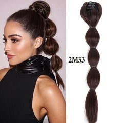 Bubble Ponytail Claw Ponytail Long Straight Ponytail Extensions