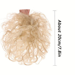 Synthetic Fiber Corn Curly Hair Pieces Fluffy Hairpiece Clip In Hair Extensions