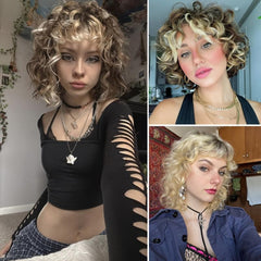 Synthetic Fiber Corn Curly Hair Pieces Fluffy Hairpiece Clip In Hair Extensions