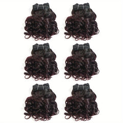 6 Pcs Brazilian Human Hair Weave Bundles Curly Hair Extensions