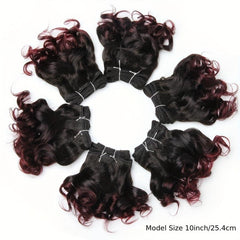 6 Pcs Brazilian Human Hair Weave Bundles Curly Hair Extensions