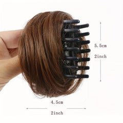 Curly Hair Extensions Claw Clip In Hair Bun Synthetic Ponytail Piece