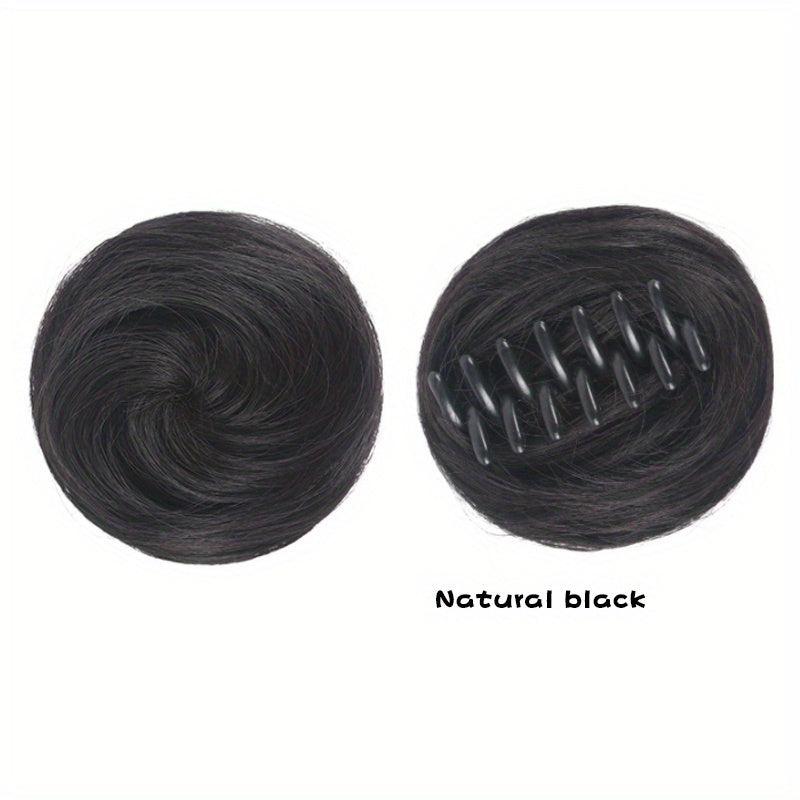 Curly Hair Extensions Claw Clip In Hair Bun Synthetic Ponytail Piece