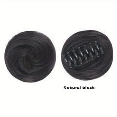 Curly Hair Extensions Claw Clip In Hair Bun Synthetic Ponytail Piece