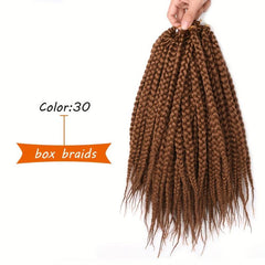 Short Box Braids Crochet Hair Durable Synthetic Extensions 30