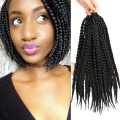Short Box Braids Crochet Hair Durable Synthetic Extensions 30