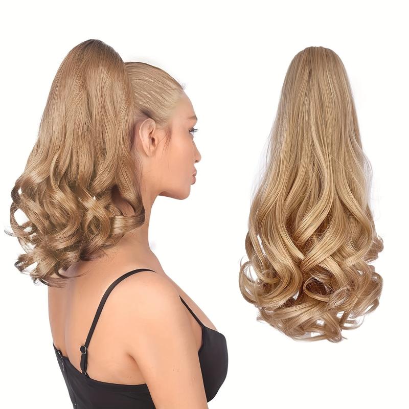 Wavy Claw Ponytail Hair Extensions Chestnut Brown 4AH27 30 3