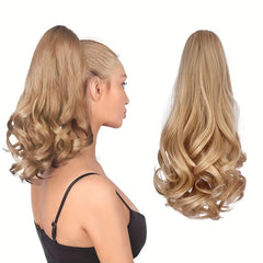 Wavy Claw Ponytail Hair Extensions Chestnut Brown 4AH27 30 3