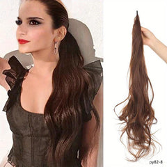Long Curly Ponytail 81 Body Wave Synthetic Hair Extensions