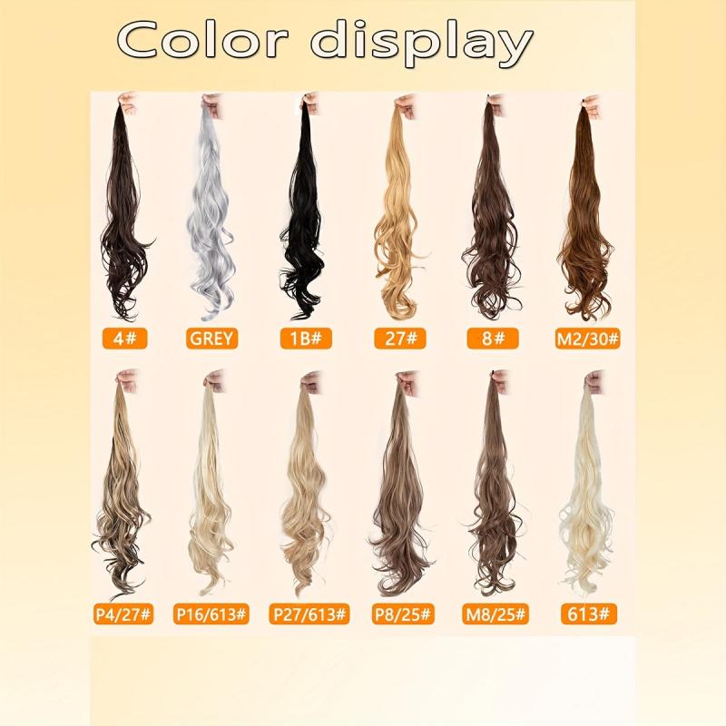 Long Curly Ponytail 81 Body Wave Synthetic Hair Extensions