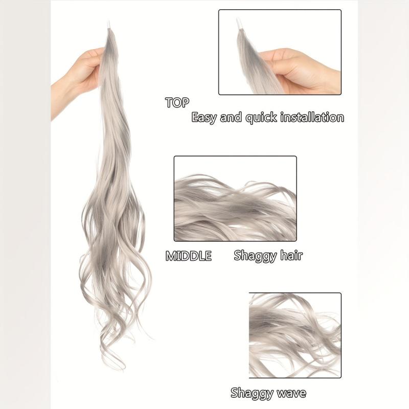Long Curly Ponytail 81 Body Wave Synthetic Hair Extensions